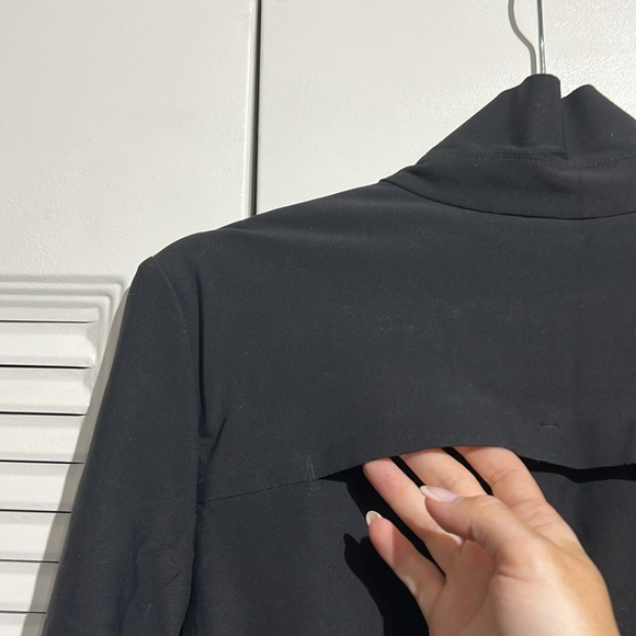 Ponte knit blazer with front button and pockets - Picture 3 of 4